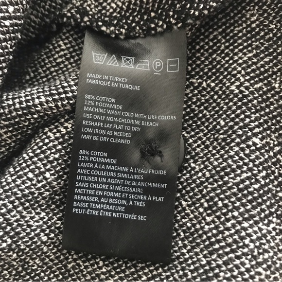 Urban Outfitters Black White Striped Textured Asymmetrical Mini Skirt - Picture 6 of 6